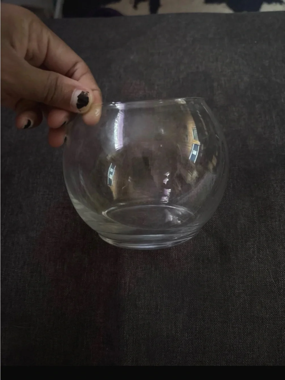 Clear Glass Round Vase Bowl - Home Accents